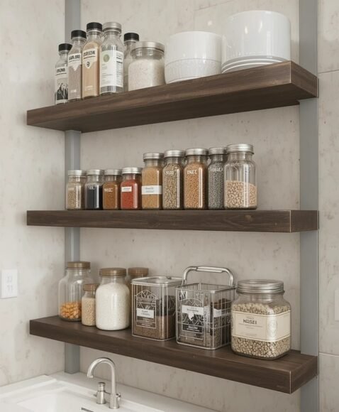 Floating Ledges for Minimalist Storage