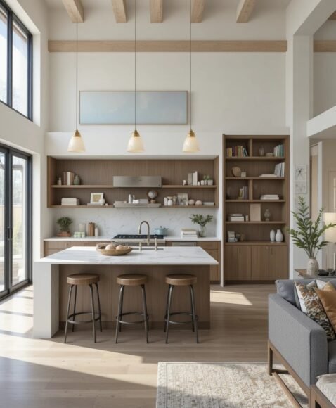 Floating Shelves for Seamless Storage