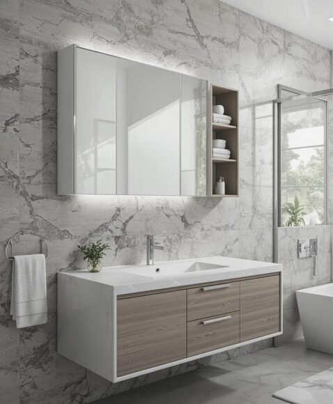 Floating Wall Cabinets for a Modern Touch