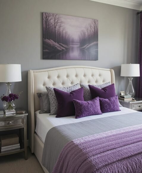 Gray and Purple Accents