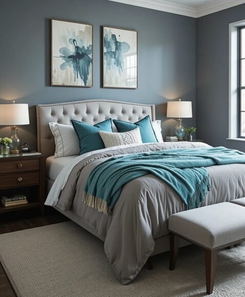 Gray and Teal Accents