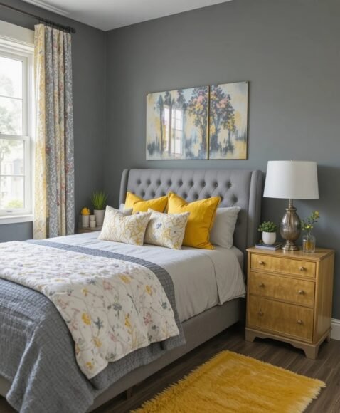 Gray with Pops of Yellow