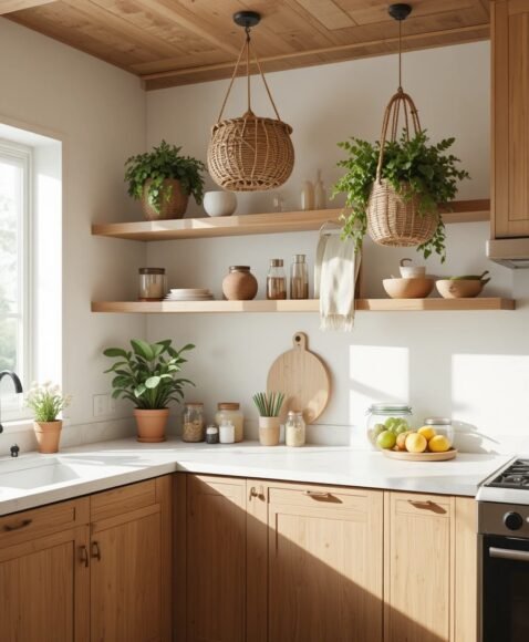 Hanging Baskets for a Cozy, Organic Look