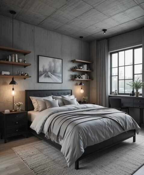 Industrial Gray Bedroom