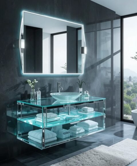 Modern Glass Vanity