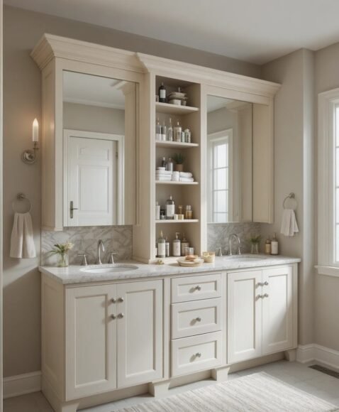 Multi-Compartment Cabinets for Family Bathrooms