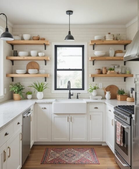 Open Shelving for a Light and Airy Look