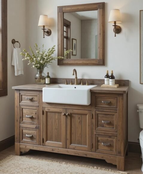 Rustic Wooden Vanity