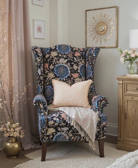 Statement Wingback Chair