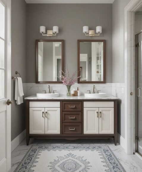 Two-Tone Bathroom Vanity