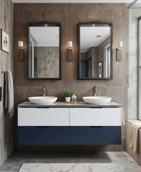 Two-Tone Cabinets for Visual Interest