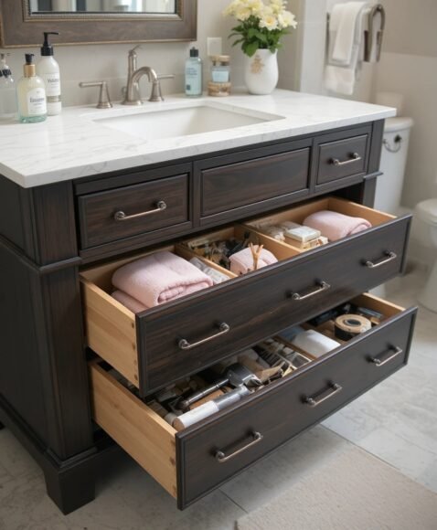 Vanity with Drawer Storage