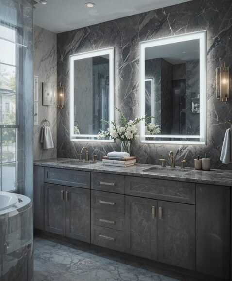 Vanity with Integrated Lighting