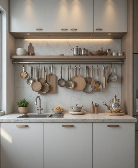 Wall-Mounted Rails for a Chef’s Touch