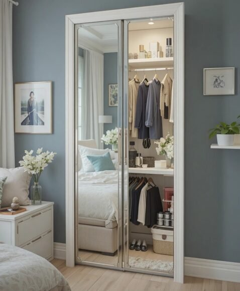 Closet Mirror Cabinet Combo