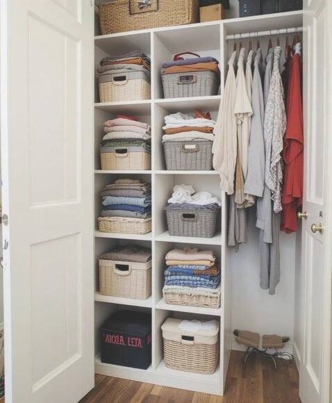 Cube Organizer as a Closet Base