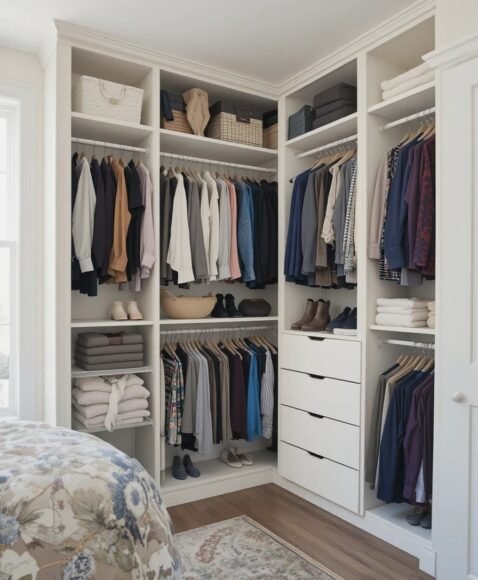 L-Shaped Closet Layout