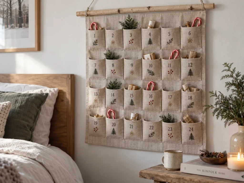 A Fabric Pocket Advent Calendar