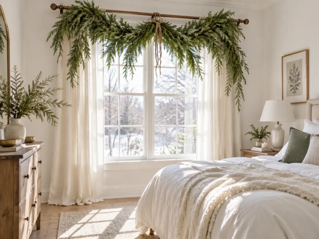 A Fresh Cedar and Cypress Window Swag