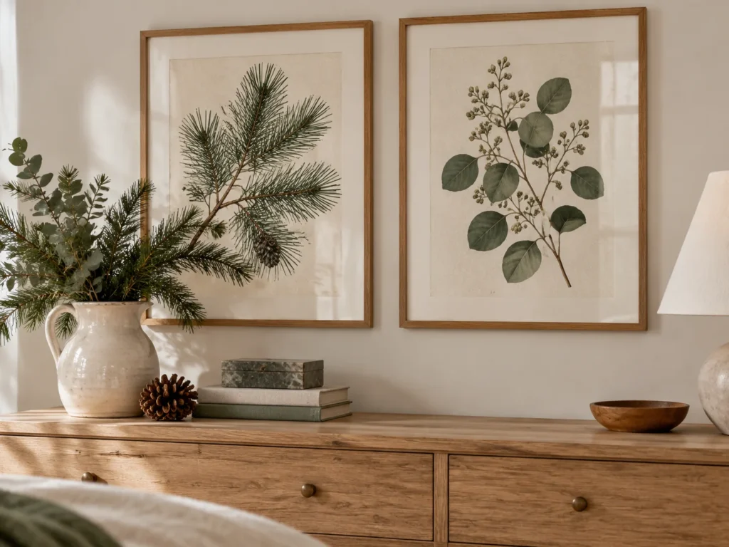 Botanical Prints Swapped Into Existing Frames