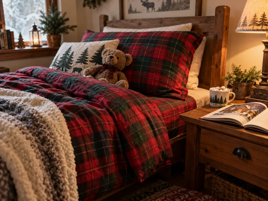 Cabin-Style Plaid Flannel Bedding