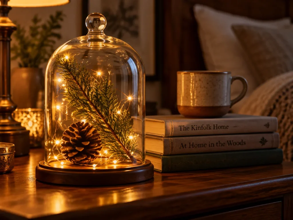 Glass Cloche With Micro Fairy Lights