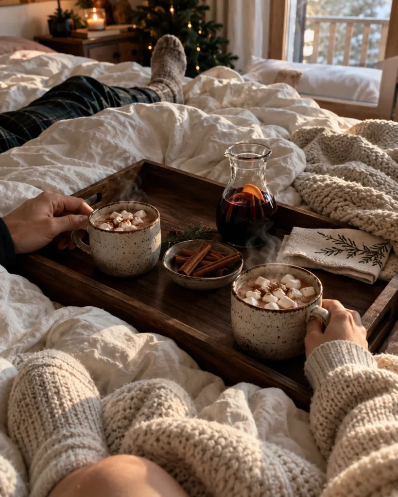 In-Bed Holiday Cocoa & Mulled Wine Tray