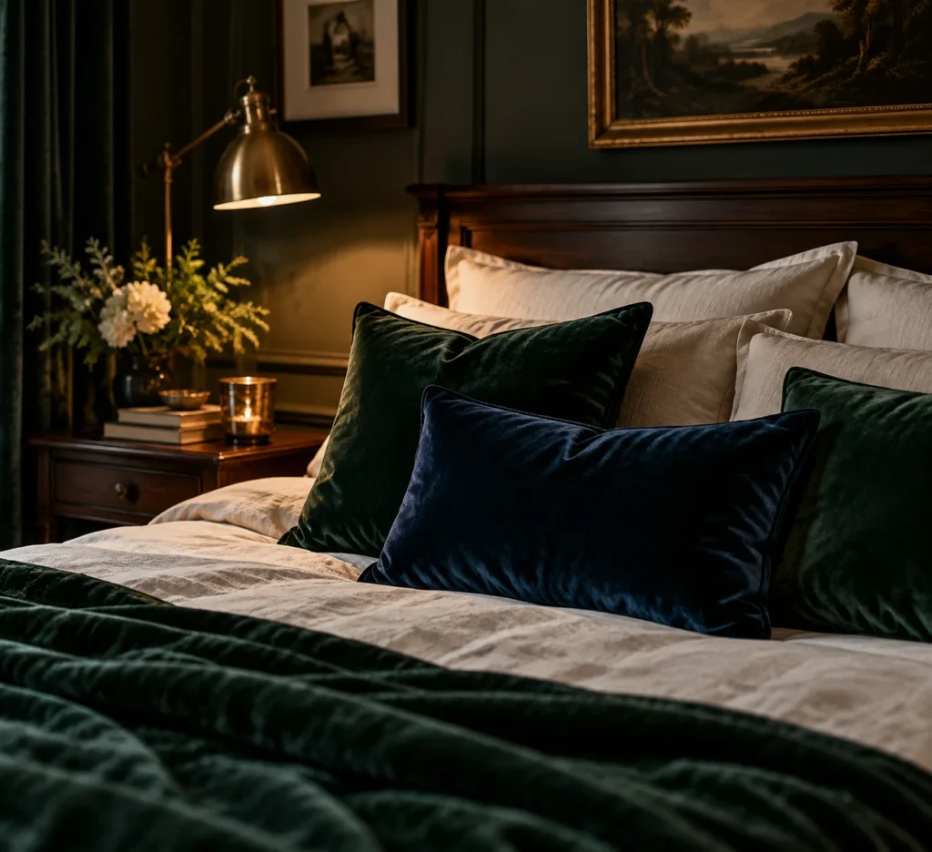 Jewel-Tone Velvet & Muted Brass Accents
