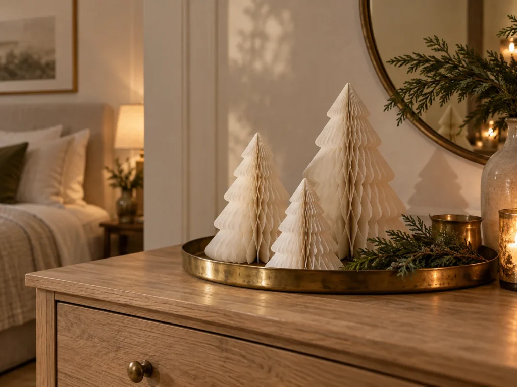 Paper Honeycomb Trees on the Dresser