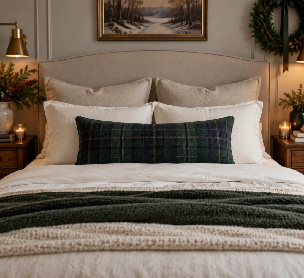 Plaid Lumbar Pillow