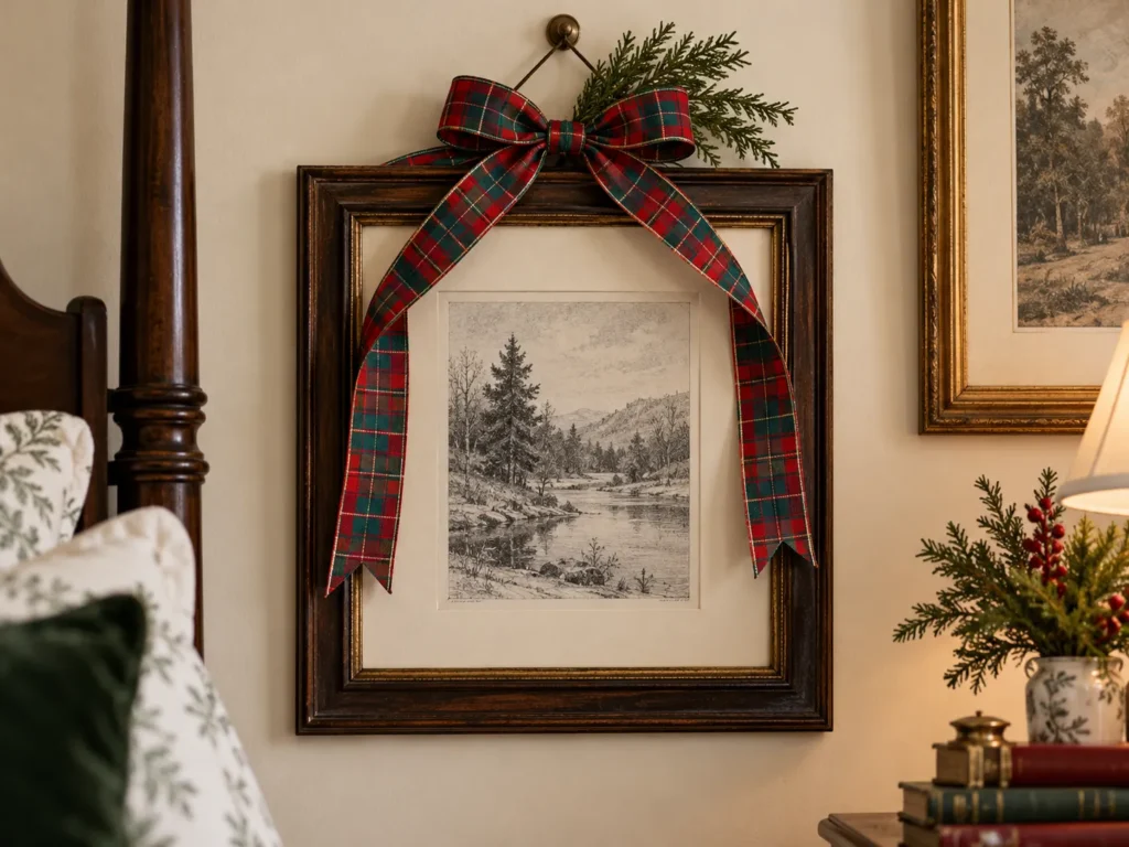 Plaid Ribbon Bows on Your Picture Frames