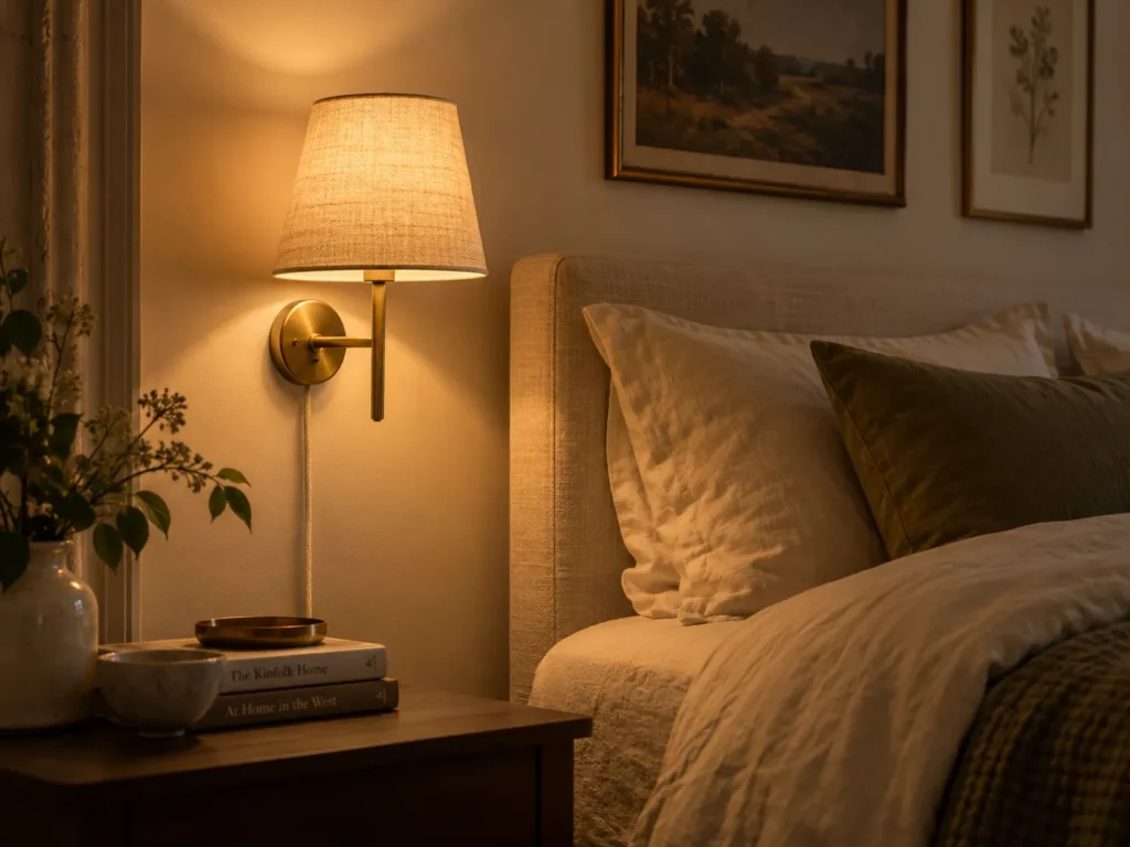 Plug-In Linen Wall Sconces