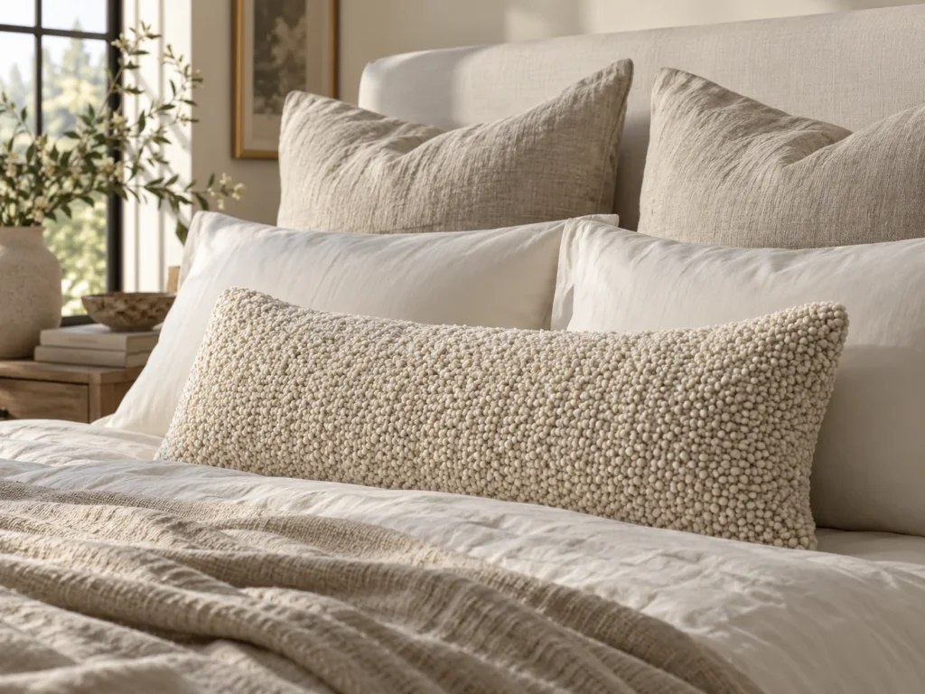 The Bouclé and Washed Linen Pillow Wall