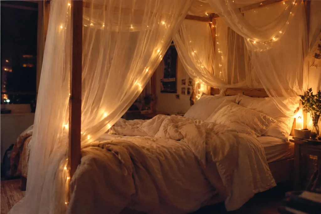 The Frosted Canopy Fairy-Light Glow
