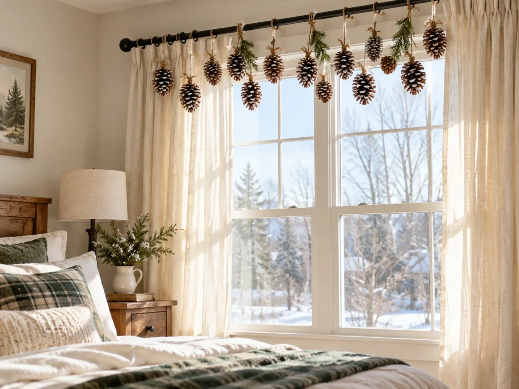 The Pinecone Curtain Rod Garland