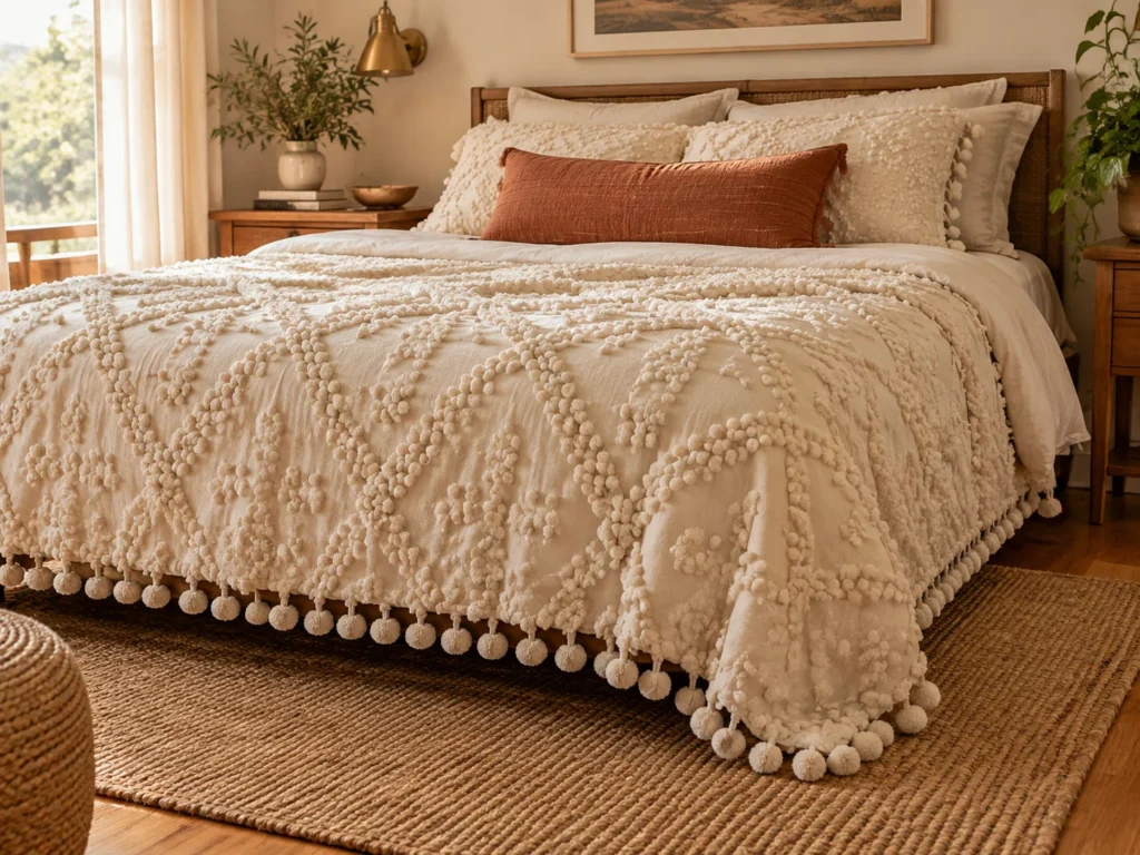 The Pom-Pom Tufted Bedspread
