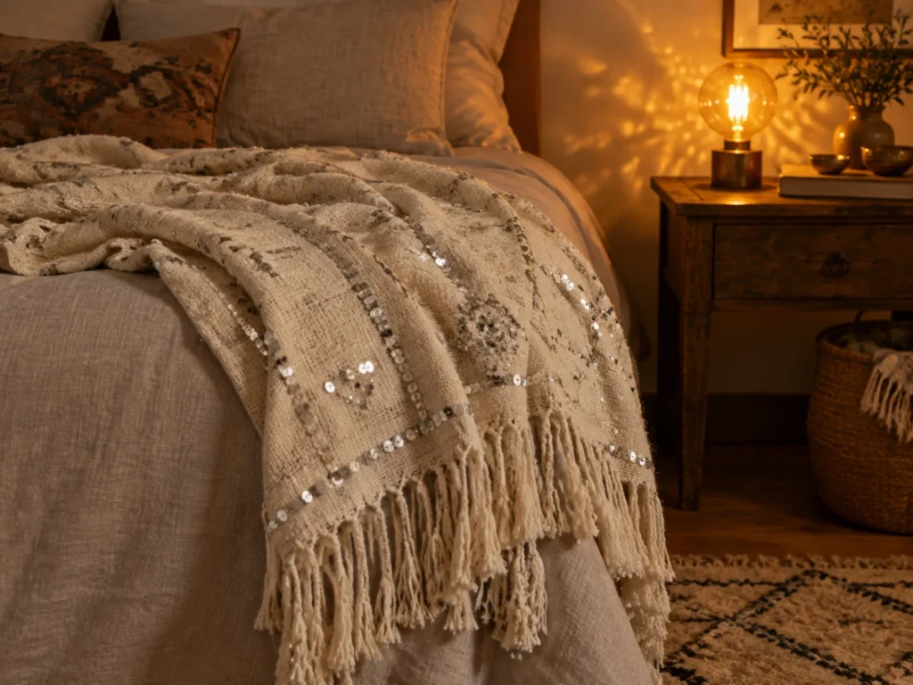 The Sequin Wedding Blanket Throw