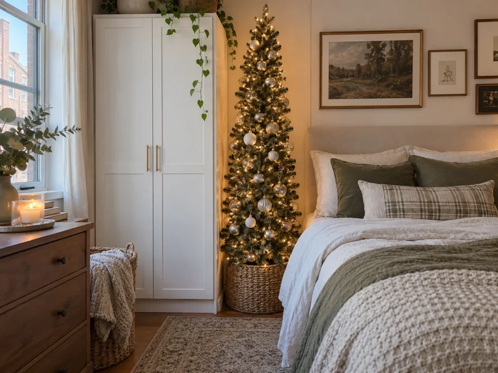 The Skinny Pencil Tree Between Closet and Bed