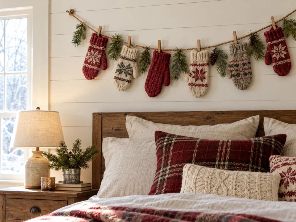 The Vintage Wool Mitten Garland