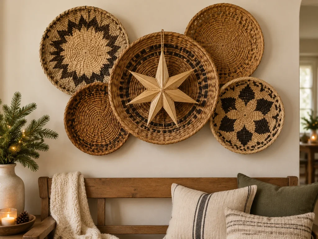 The Woven Basket Wall with a Star