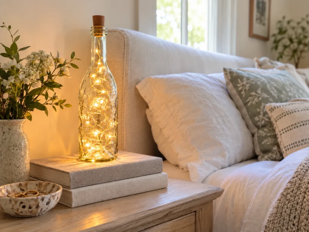 Turn an Old Bottle Into a Fairy Light Lamp
