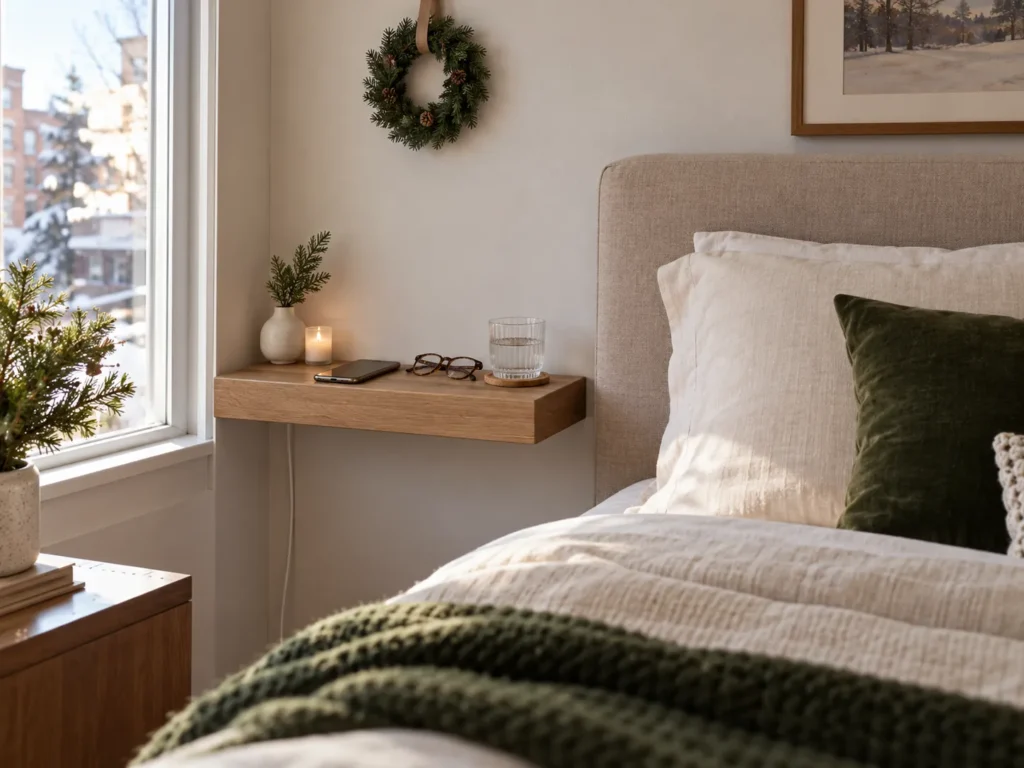 Floating Shelf Mini Christmas Vignette