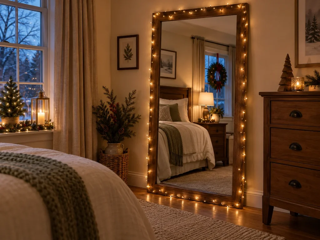 Full-Length Mirror Fairy Light Frame
