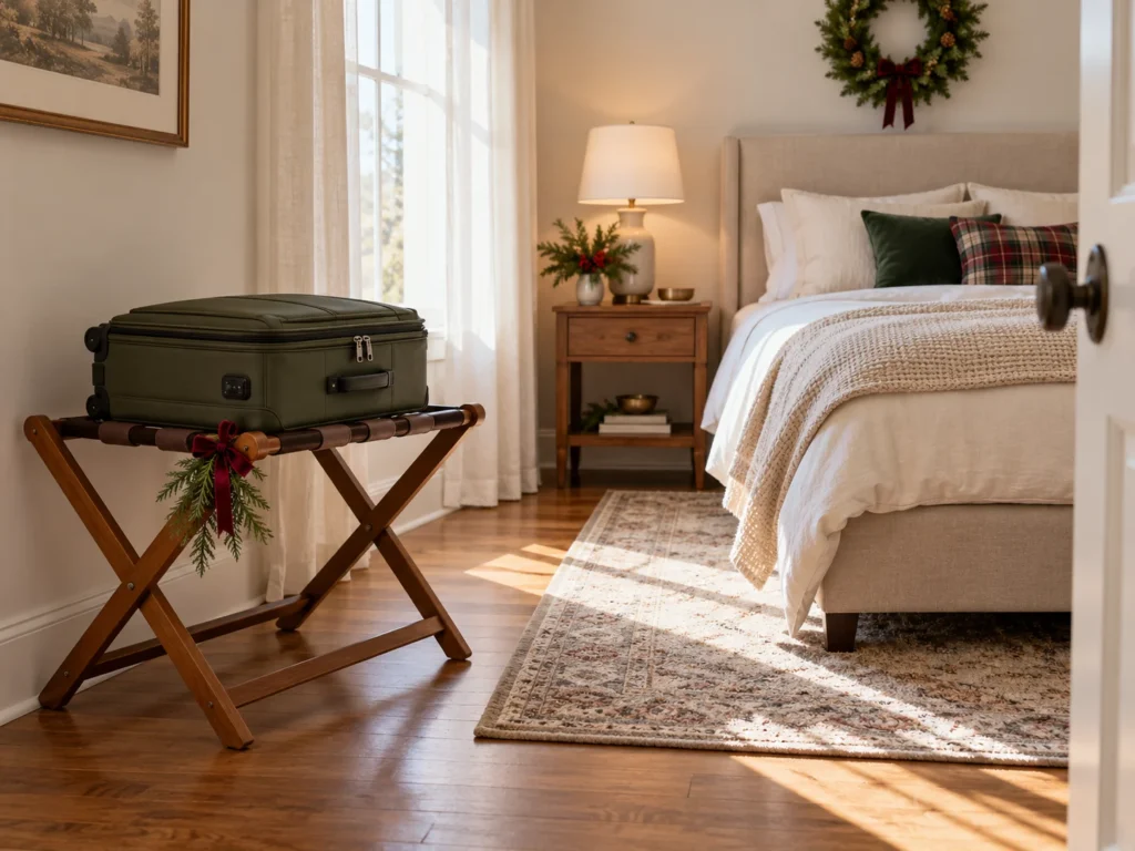 Luggage Rack Greenery Accent