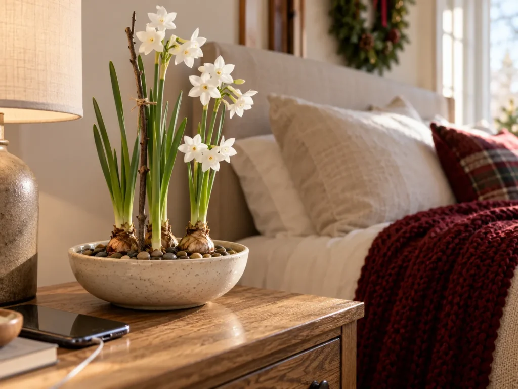 Paperwhite Bulbs in a Shallow Bowl