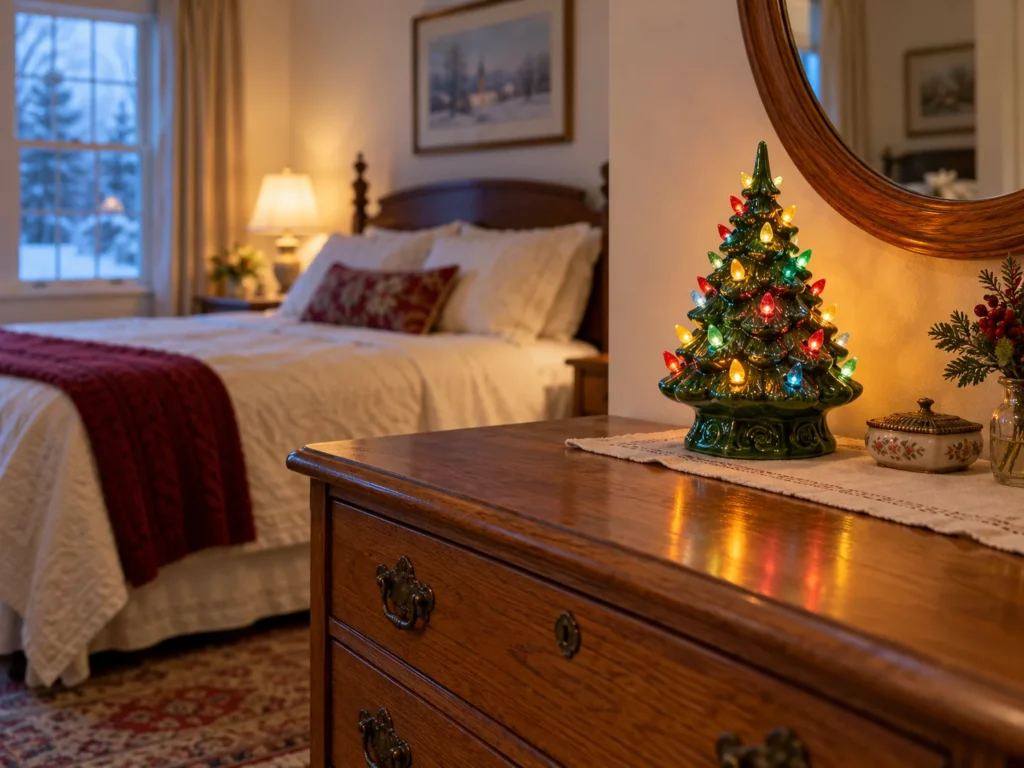 Single Tabletop Ceramic Tree on the Dresser